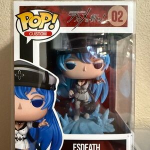 Funko Custom Figure with Blue Hair and Black Outfit